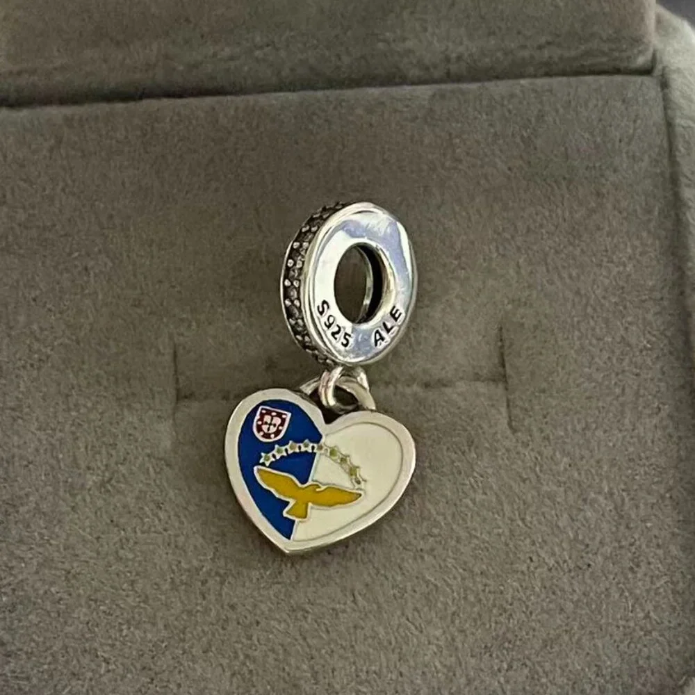 Pandora Azores Flag Exclusive Charm Travel Heart Bead Authentic New with Box - Picture 1 of 4